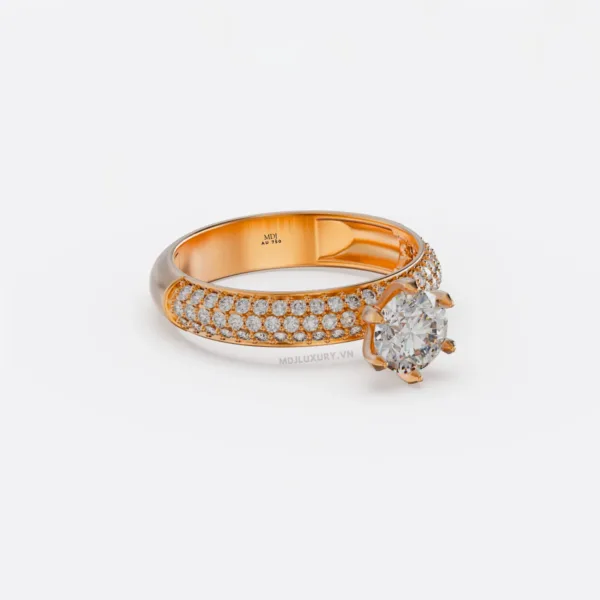 Nhẫn nữ vàng tây cao cấp Vàng 18K Kim Cương Nhân Tạo NNU210