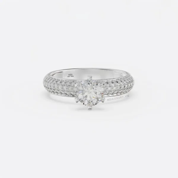 Nhẫn nữ vàng tây cao cấp Vàng 18K Kim Cương Nhân Tạo NNU210