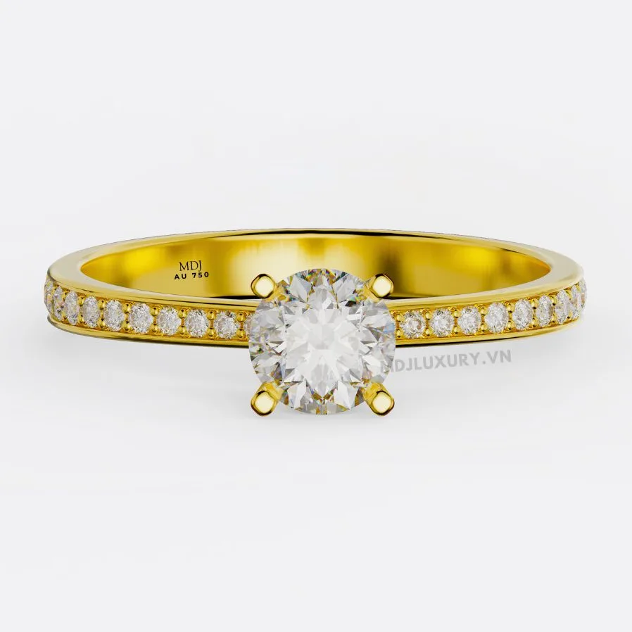 Nhẫn Nữ Vàng Cao Cấp Vàng Tây 18K và 14K NNU216