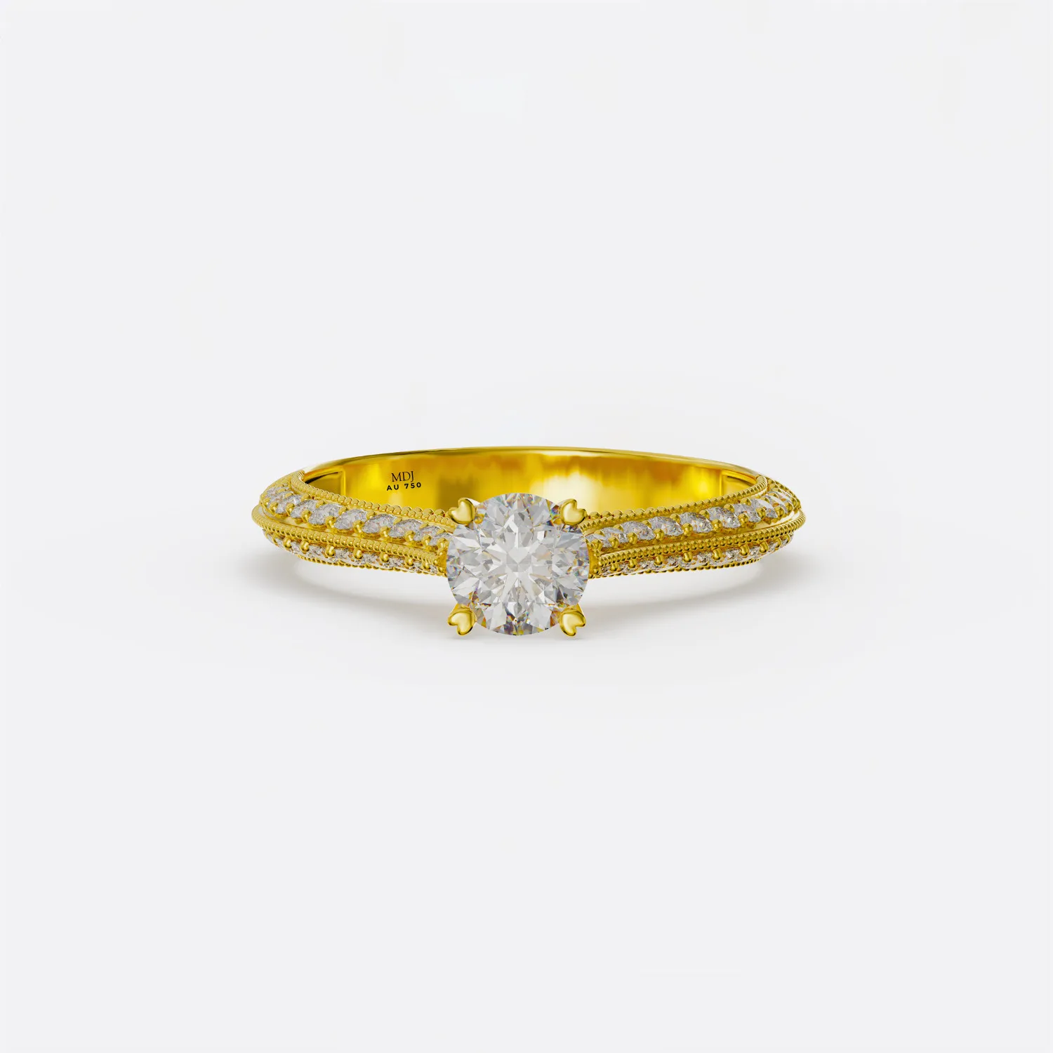 Nhẫn Vàng Nữ Cao Cấp Vàng Tây 18K và 14K NNU220