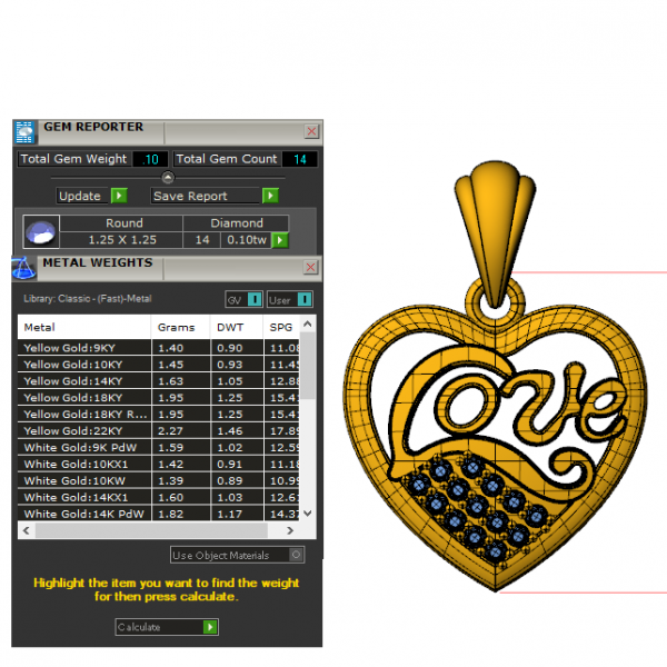 Mặt dây chuyền trái tim kim cương thiên nhiên MDN04