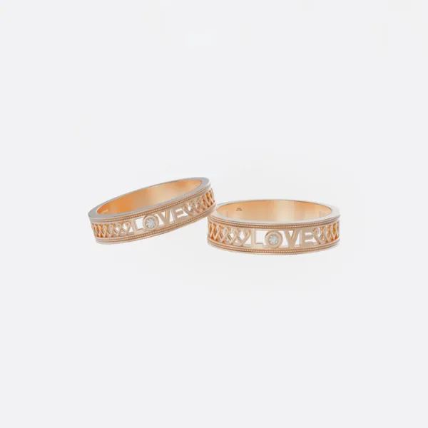 Nhẫn cưới vàng 18K- LOVE - NC03 - MDJ
