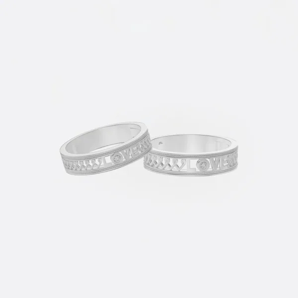 Nhẫn cưới vàng 18K- LOVE - NC03 - MDJ