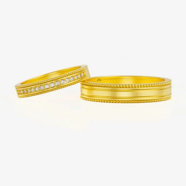Nhẫn cưới vàng 18K cao cấp NC104