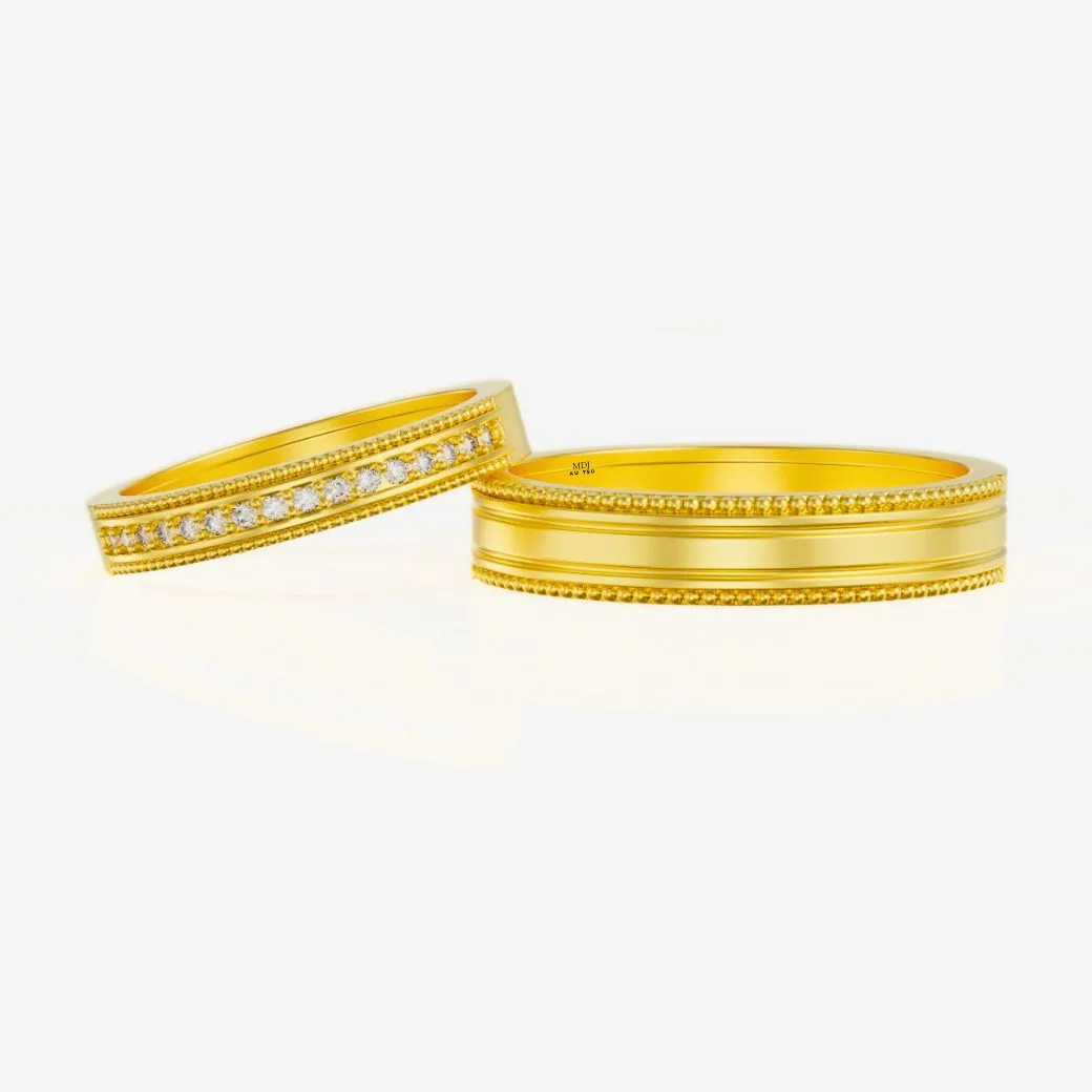 Nhẫn cưới vàng 18K cao cấp NC104
