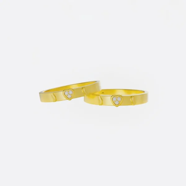 Nhẫn cưới Hà Nội Vàng Ý 18K NC168
