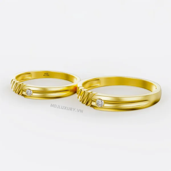 Nhẫn cưới vàng hồng NC29