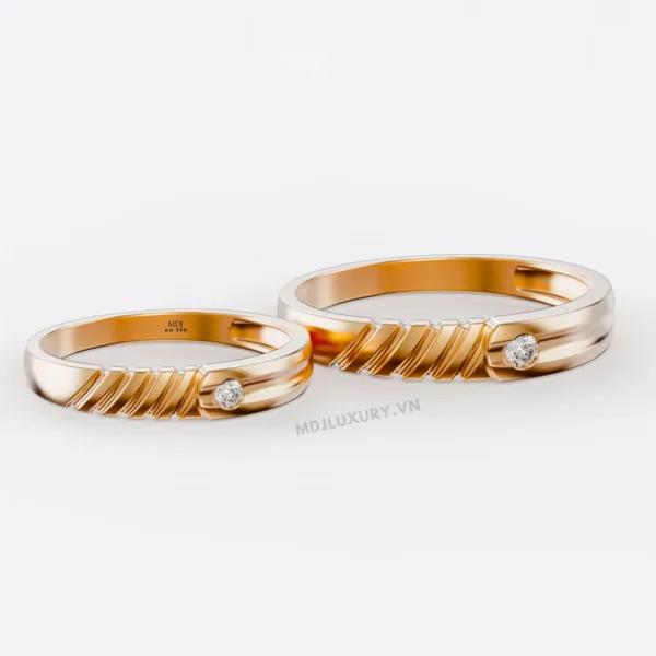 Nhẫn cưới vàng hồng NC29