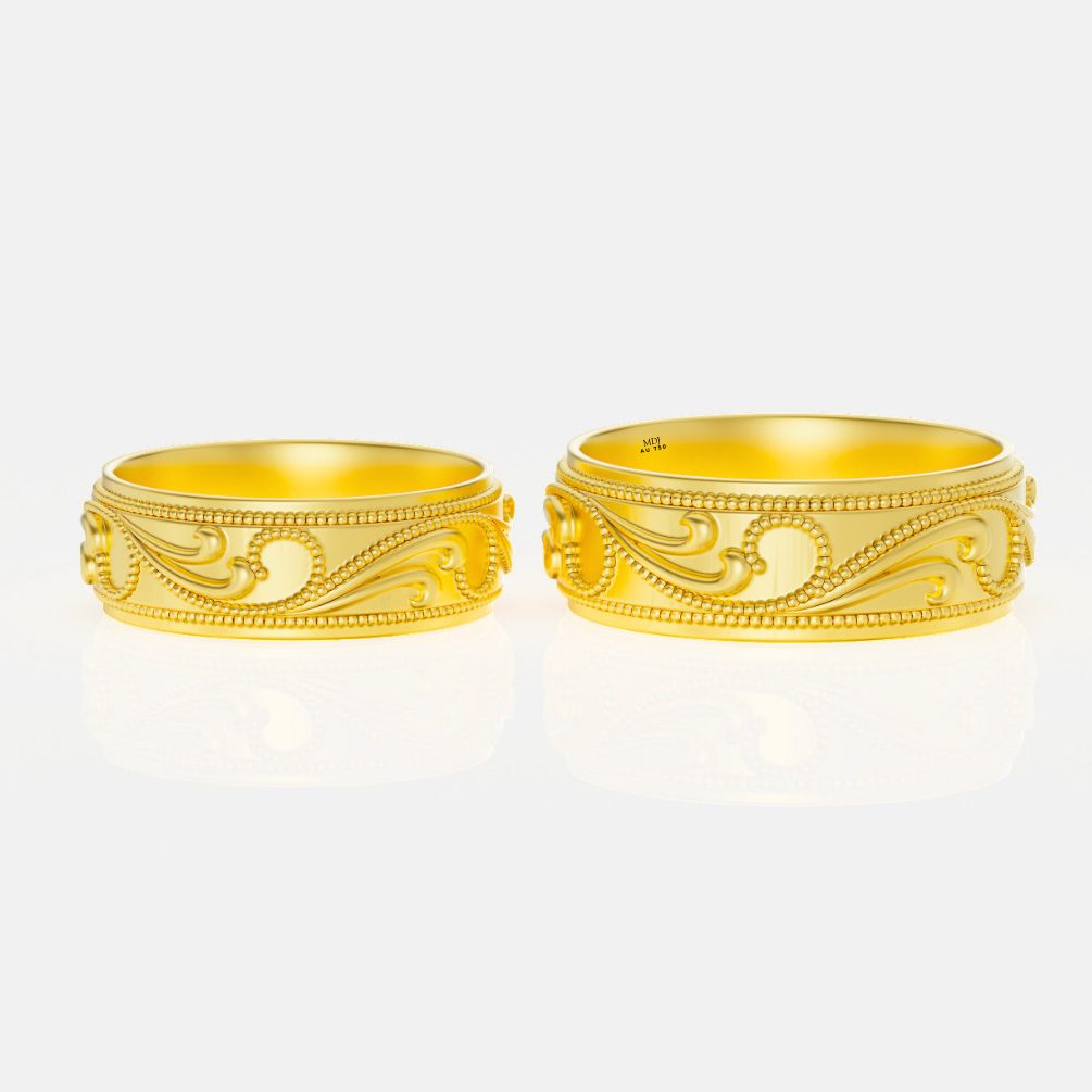 Nhẫn Cặp Vàng- Nhẫn Cưới Vàng 14K, 18K - NC176