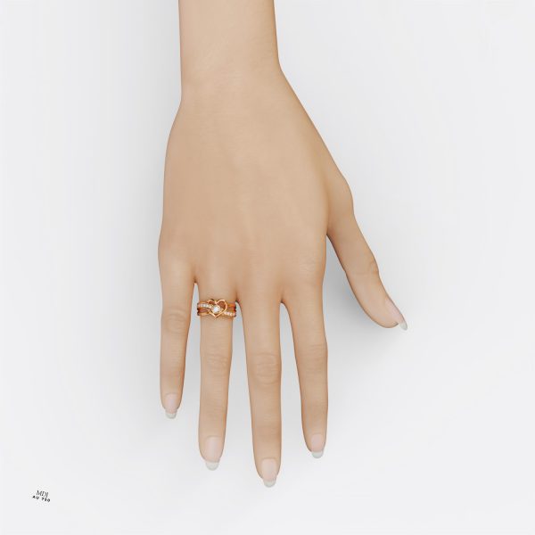 Nhẫn Đính Hôn Cao Cấp Vàng Trắng 18K  NNU160