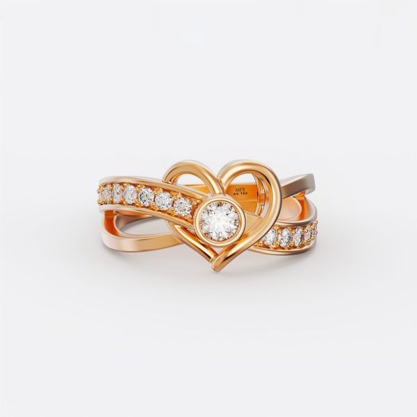 Nhẫn Đính Hôn Cao Cấp Vàng Trắng 18K  NNU160