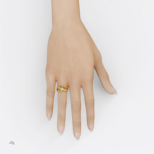 Nhẫn Đính Hôn Cao Cấp Vàng Trắng 18K  NNU160