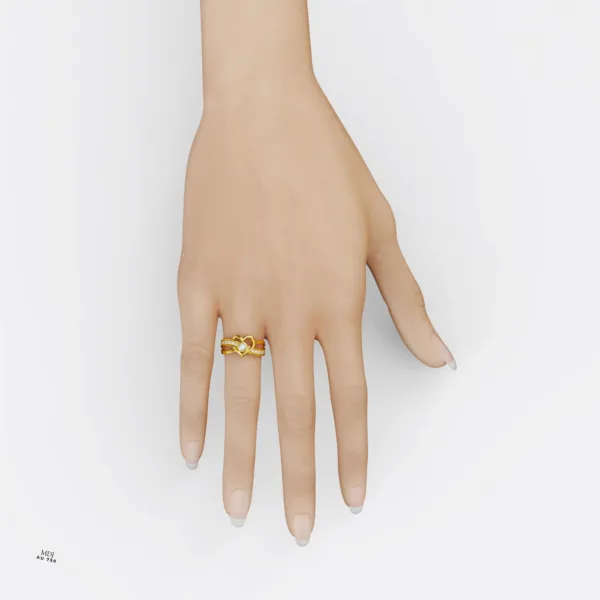 Nhẫn Đính Hôn Cao Cấp Vàng Trắng 18K NNU160