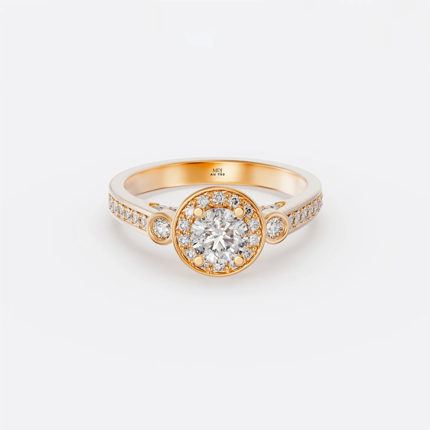 Nhẫn Nữ Vàng Trắng MDJ NNU85