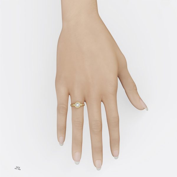 Nhẫn Nữ Vàng Trắng MDJ NNU85