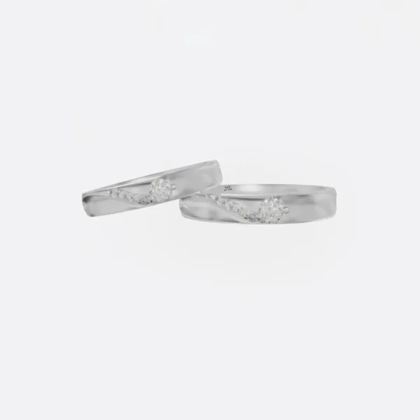 Nhẫn cưới vàng Hồng 18K NC69