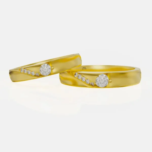 Nhẫn cưới vàng Hồng 18K NC69