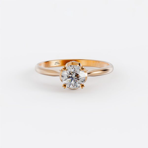 Nhẫn cầu hôn Vàng tây đá Moissanite NNU237