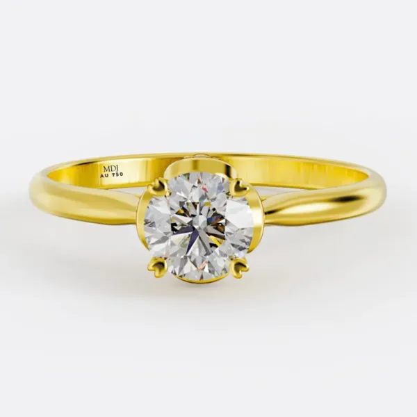 Nhẫn cầu hôn Vàng tây đá Moissanite NNU237