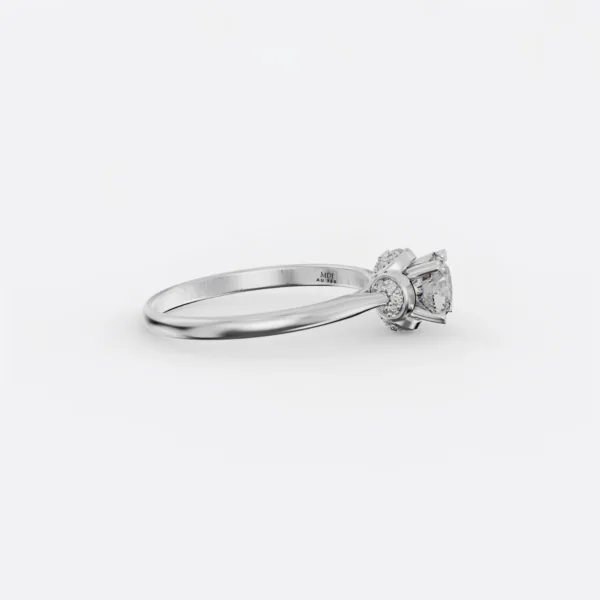 Nhẫn cầu hôn Vàng tây đá Moissanite NNU237