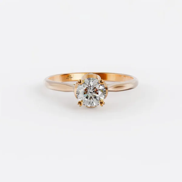 Nhẫn cầu hôn Vàng tây đá Moissanite NNU237