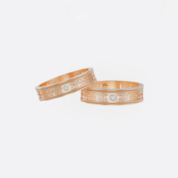 Nhẫn cưới vàng 18K Chữ Hỷ - Song Hỷ Lâm Môn - NC127