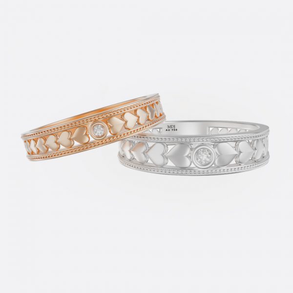 Nhẫn cưới vàng Tây Trái tim - NC16