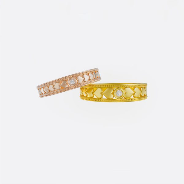 Nhẫn cưới vàng Tây Trái tim - NC16