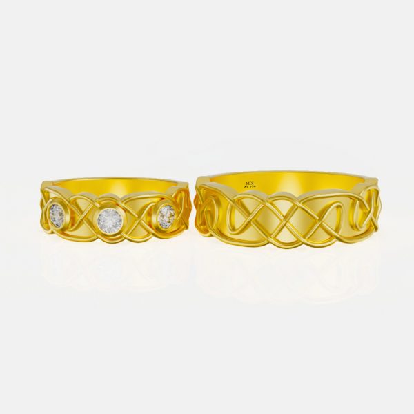 Nhẫn Cưới Vàng Tây Cao Cấp NC192