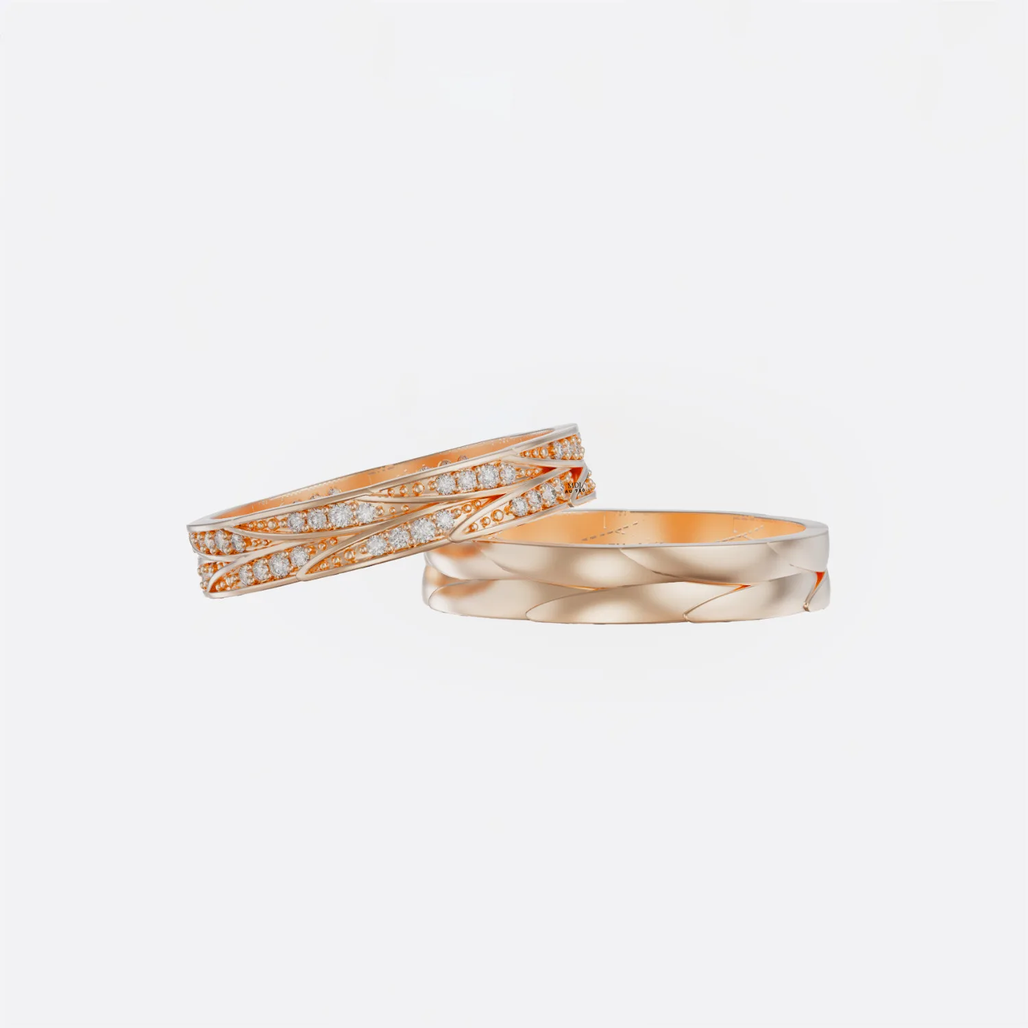 Nhẫn Cưới Vàng Tây 14K Mẫu Mới MDJ LUXURY NC225