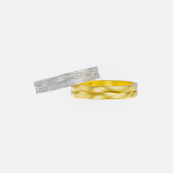 Nhẫn Cưới Vàng Tây 14K Mẫu Mới MDJ LUXURY NC225