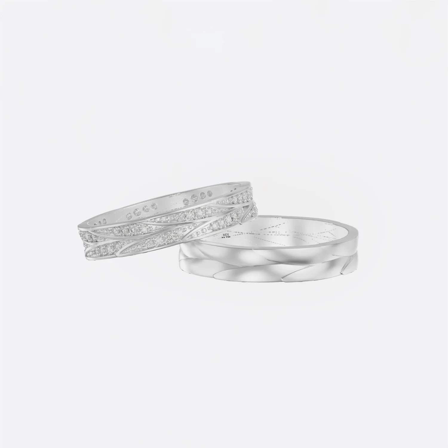 Nhẫn Cưới Vàng Tây 14K Mẫu Mới MDJ LUXURY NC225