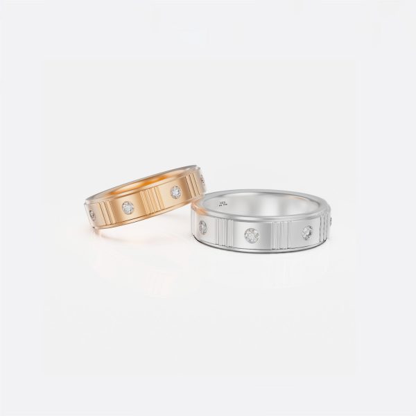 Nhẫn đôi vàng trắng NC59