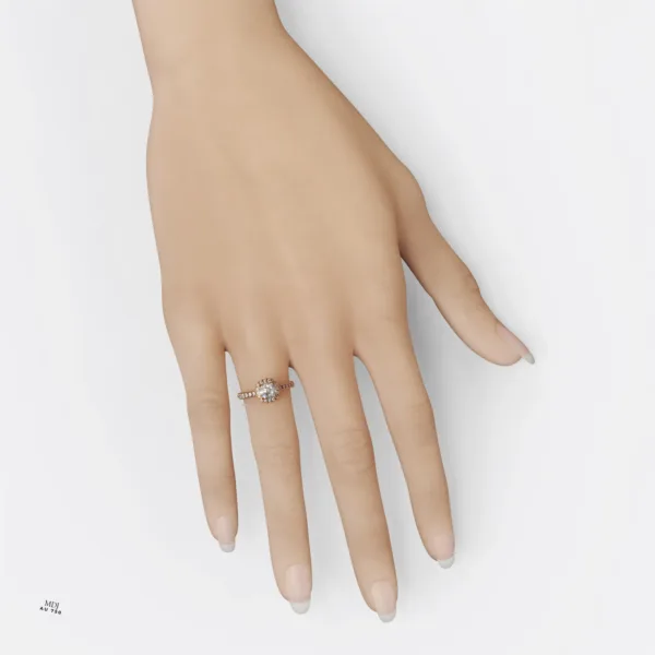 Nhẫn Đính Hôn vàng nữ đá ruby MDJ NNU124