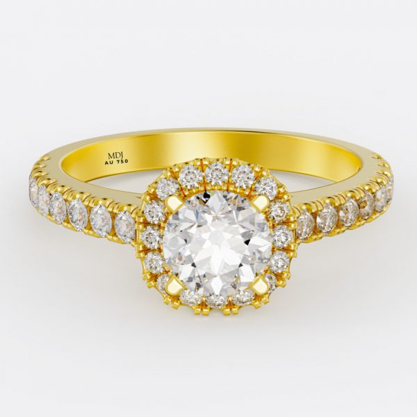 Nhẫn Đính Hôn vàng nữ đá ruby MDJ NNU124