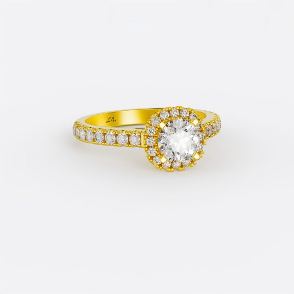 Nhẫn Đính Hôn vàng nữ đá ruby MDJ NNU124