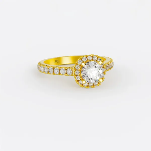 Nhẫn Đính Hôn vàng nữ đá ruby MDJ NNU124