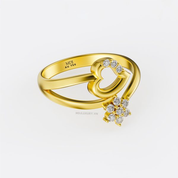 Nhẫn Đính Hôn Trái tim MDJ NNU133