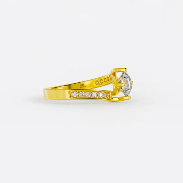 Nhẫn Đính Hôn Giá Rẻ Kim Cương Nhân Tạo Moissanite NNU197