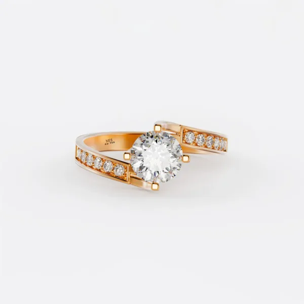 Nhẫn Đính Hôn Giá Rẻ Kim Cương Nhân Tạo Moissanite NNU197