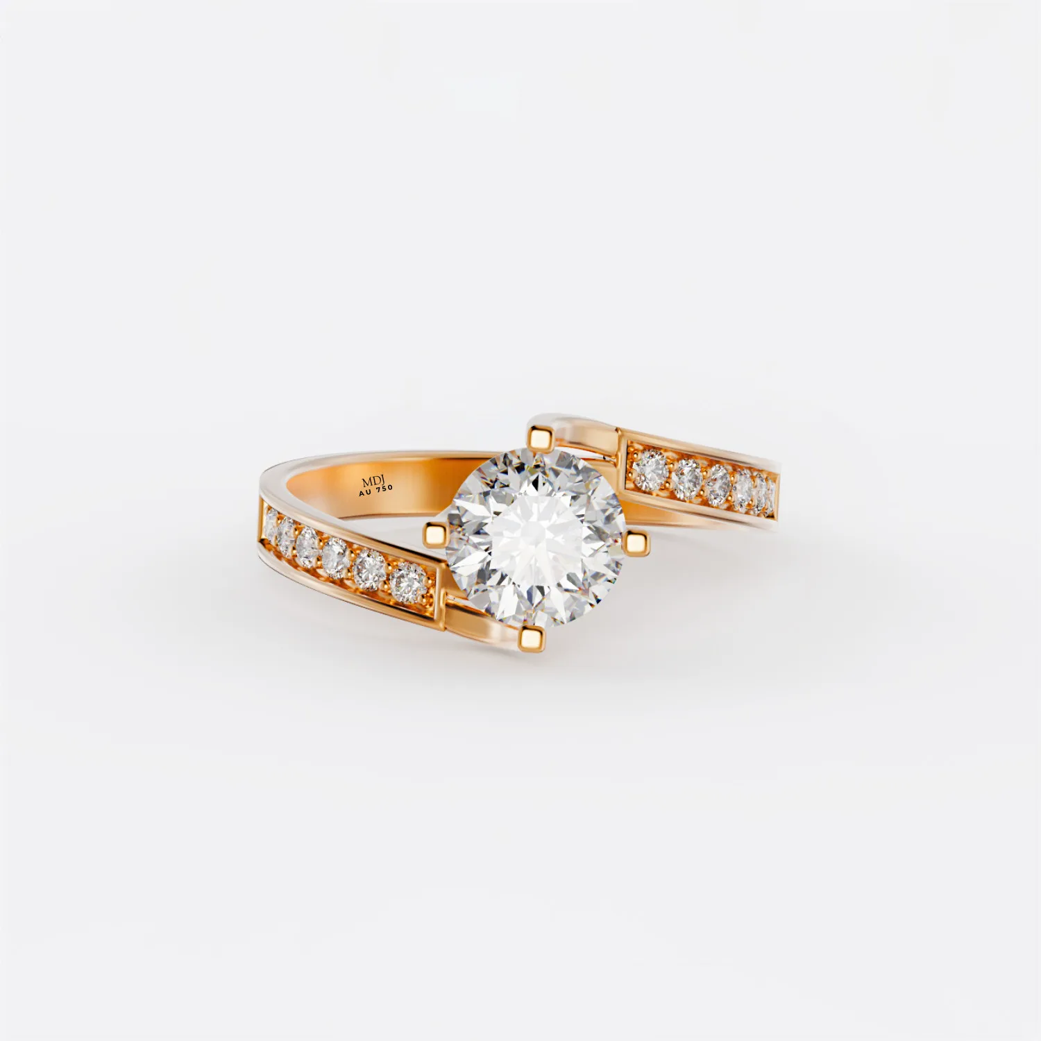 Nhẫn Đính Hôn Giá Rẻ Kim Cương Nhân Tạo Moissanite NNU197