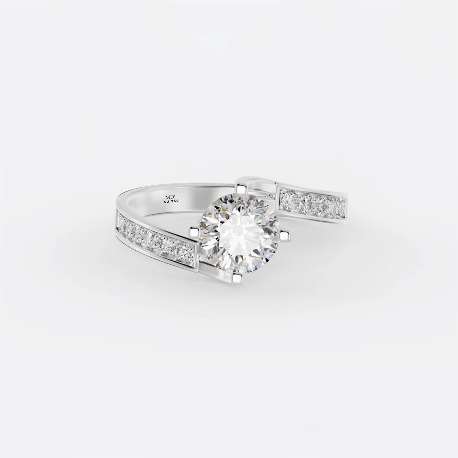 Nhẫn Đính Hôn Giá Rẻ Kim Cương Nhân Tạo Moissanite NNU197