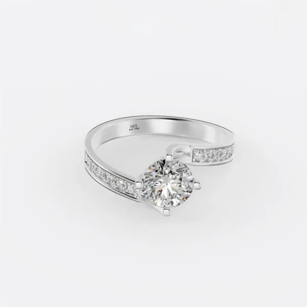 Nhẫn Đính Hôn Giá Rẻ Kim Cương Nhân Tạo Moissanite NNU197