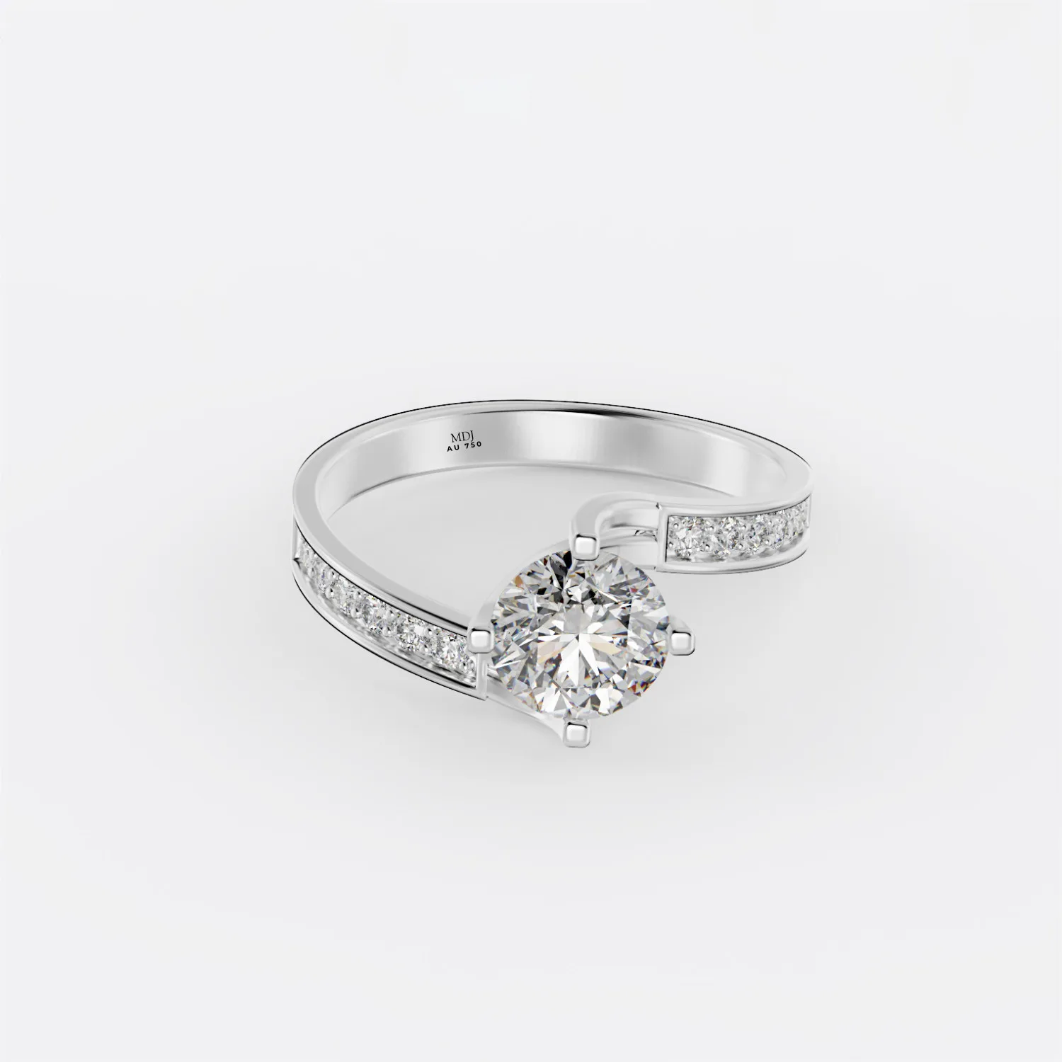 Nhẫn Đính Hôn Giá Rẻ Kim Cương Nhân Tạo Moissanite NNU197