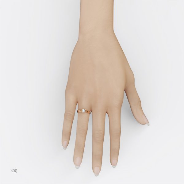 Nhẫn Đính Hôn Vàng Trắng - Trái tim  MDJ NNU87