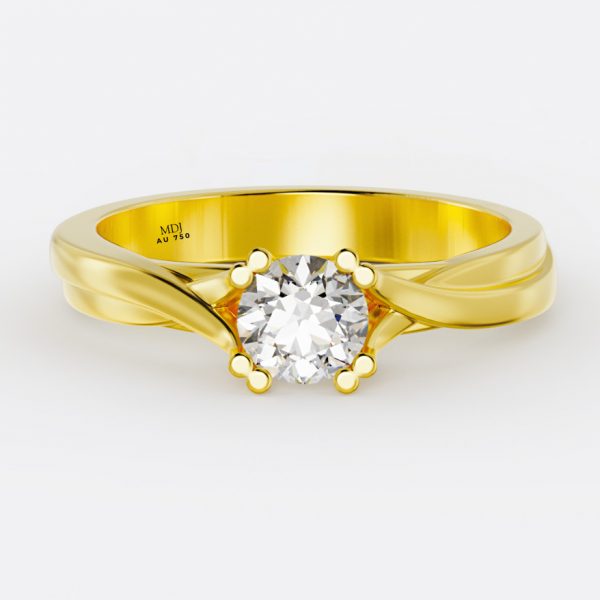 Nhẫn Đính Hôn Vàng Trắng - Trái tim  MDJ NNU87