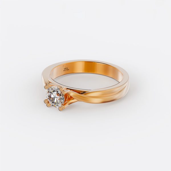 Nhẫn Đính Hôn Vàng Trắng - Trái tim  MDJ NNU87