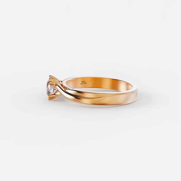 Nhẫn Đính Hôn Vàng Trắng - Trái tim  MDJ NNU87