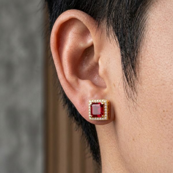 Bông Tai Nam Kim Cương Nhân Tạo HT36