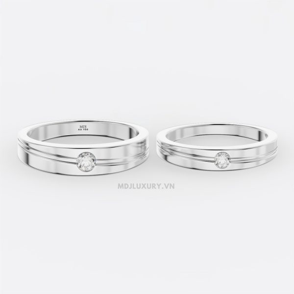 Mẫu nhẫn cưới đẹp - Nhẫn cưới kim cương thiên nhiên NC60